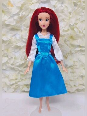 Disney Store The Little Mermaid Ariel Doll 11.5" Long Red Hair Beautiful
